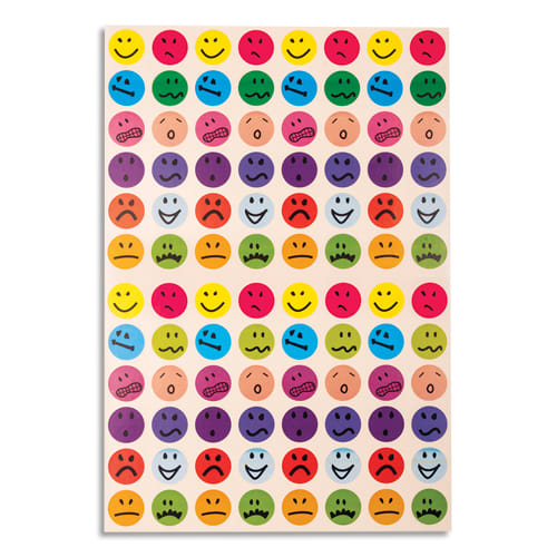 CLEOPATRE Pochette de 10 planches de gommettes Smileys. 960 gommettes. photo du produit Principale L