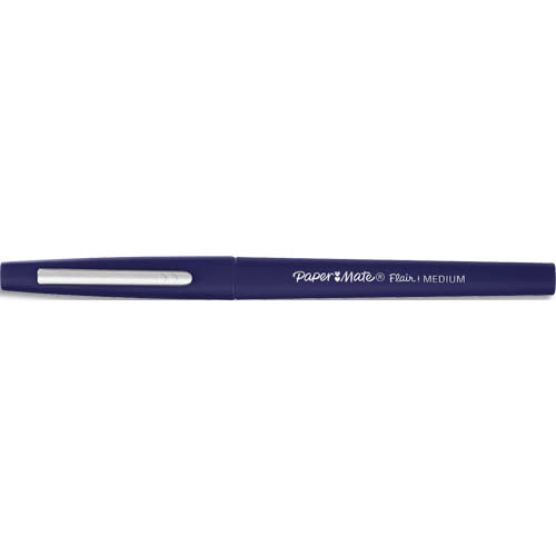 PAPERMATE Stylo feutre Flair Original, pointe M Trait 0,7 mm Bleu Marine photo du produit Principale L