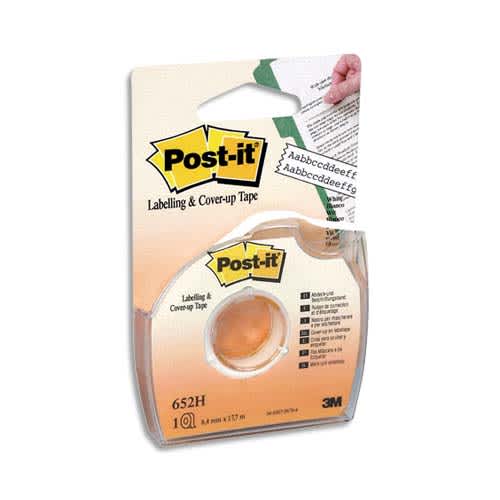 POST-IT Bande de correction adhésive et repositionnable sur dévidoir plastique jetable 8,4 mm x 17,7 m photo du produit Principale L