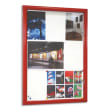 PLANORGA Vitrine REVERSO 9 Feuilles pour extérieur 98,9x72,8cm. Cadre alu, portes battantes.Coloris rouge photo du produit