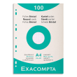 EXACOMPTA Etui de 100 fiches bristol perforées 210x297mm (A4) quadrillées 5x5 Blanc photo du produit