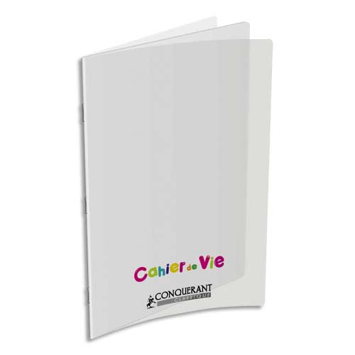 OXFORD Cahier de vie C9 24 x 32, 96 pages, 90g, ligné 8mm + uni, couverture polypro incolore photo du produit Principale L