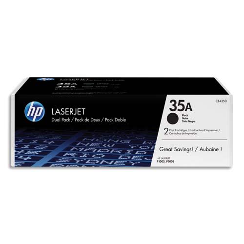 HP Lot de 2 cartouches Laser Noir pour CB435AD photo du produit Principale L