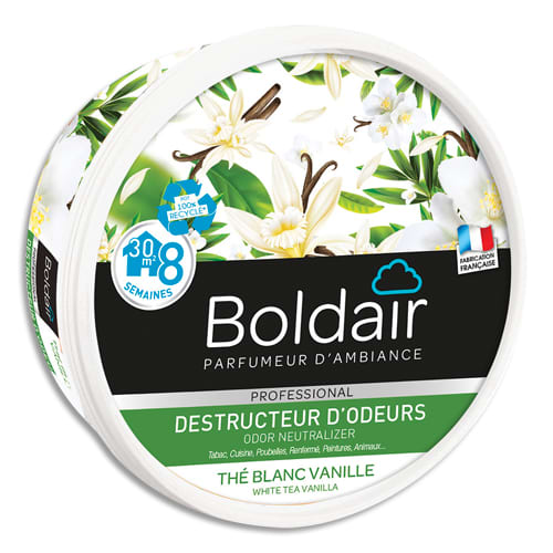 BOLDAIR Pot 300g Gel destructeur d'odeurs parfum Th? blanc vanille photo du produit Principale L