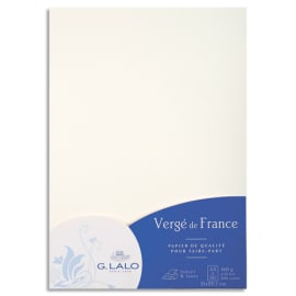 LALO Etui de 50 feuilles 160g LALO vergé 21x29,7cm. Coloris Blanc photo du produit