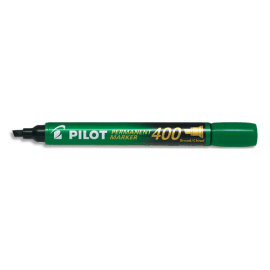 PILOT Marqueur permanent MARKER 400 pointe biseautée large encre Verte photo du produit