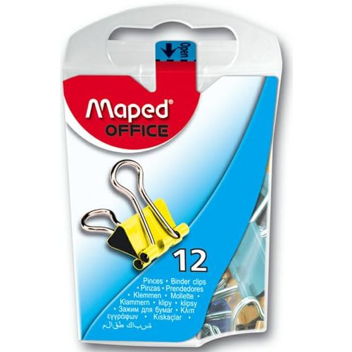 MAPED Boîte de 12 pinces clip largeur 15 mm coloris assortis photo du produit Secondaire 2 L