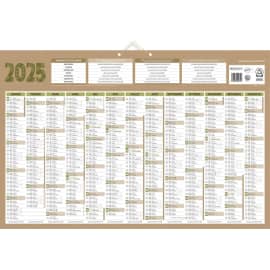 CBG Calendrier NATURA maxi, 100% recyclé, Janvier à Décembre 2025 recto, blanc verso,43x65cm photo du produit