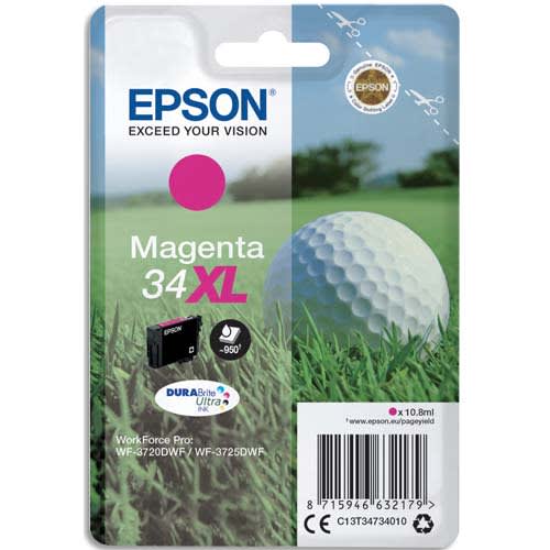 EPSON Cartouche Jet d'Encre DURABrite Ultra Magenta XL ''Balle de Golf'' 34 (T3473) - C13T34734010 photo du produit Principale L