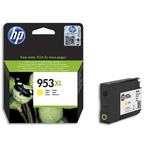 HP 953XL Cartouche d'Encre Jaune grande capacité Authentique (F6U18AE) photo du produit