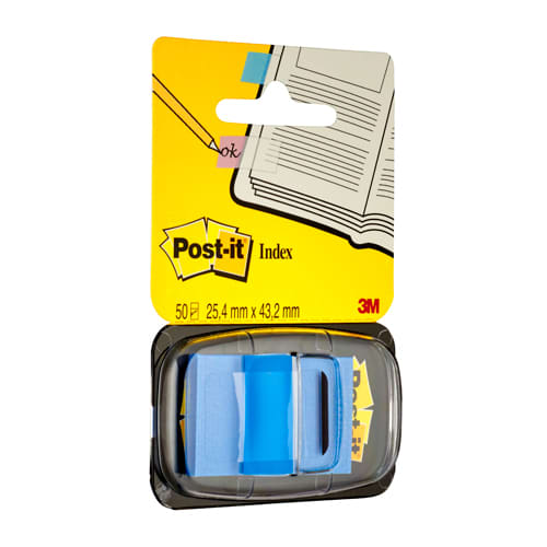 POST-IT Set de 50 marque-pages souples, coloris Bleu ≡ CALIPAGE