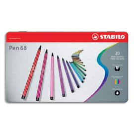 STABILO Pen 68 feutre de dessin pointe moyenne - ColorParade de 20 feutres  - Boîtier Gris/Fuchsia