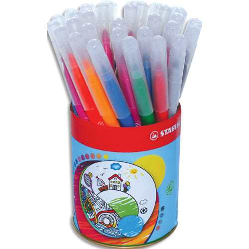 STABILO Pot de 36 feutres Power de coloriage - Coloris assortis photo du produit Principale L