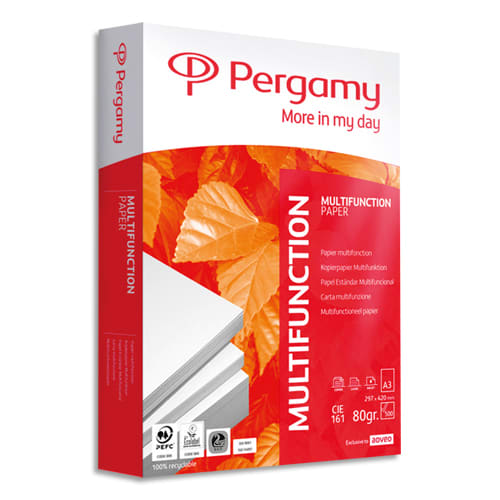 PERGAMY Ramette 500 feuilles papier très Blanc Multifonction A3 80g CIE 161 photo du produit Principale L