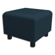 Pouf carré Izar Bleu nuit Ginko en PVC et coton, structure métallique photo du produit