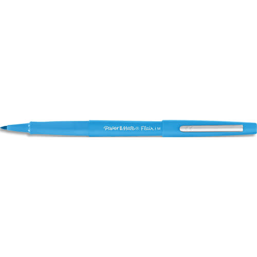 PAPERMATE Stylo feutre Flair Original, pointe M Trait 0,7 mm Bleu turquoise photo du produit Principale L