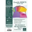 EXACOMPTA Paquet de 50 chemises 210g + 100 sous-chemises 80g ROCK'S en carte coloris assortis photo du produit