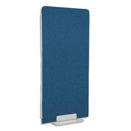 GAUTIER OFFICE Cloisons séparation L80cm X-SPACE en textile bleu. Socle acier 6 mm. Fermeture zippée photo du produit Principale L