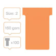 NOBO Etui de 100 Fiches T Indice 2 - Orange - 2202009 photo du produit Secondaire 2 S