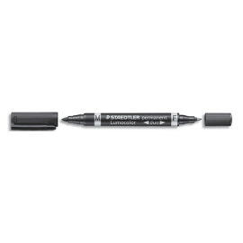 STAEDTLER Marqueurs LUMOCOLOR permanents double pointe - Coloris Noir photo du produit