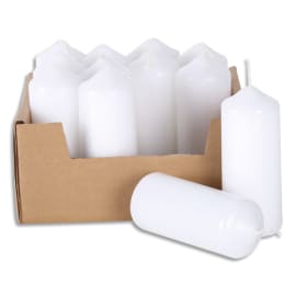 GRAINE CREATIVE Lot de 12 bougies Blanches à décorer format 110x40mm photo du produit