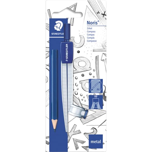 STAEDTLER Compas scolaire avec attache-compas universelle et crayon graphite. photo du produit Principale L