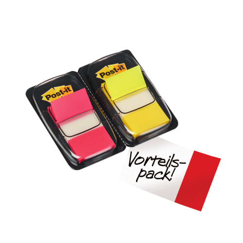 Marque-pages rouges souples - 2 distributeurs - Post-it