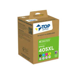 TOP OFFICE Pack 4 cartouches jet d'encre compatibles EPSON 405XL Noir/Cyan/Magenta/Jaune K10549T2 photo du produit