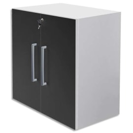 MT INTERNATIONAL Lot de 2 Portes Basses MT1 Elégance pour module - Dim 1 porte L39,7 x H79,5 cm Noir photo du produit