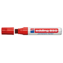 EDDING Marqueur Edding 850 permanent, corps alu - pointe biseautée- coloris Rouge photo du produit