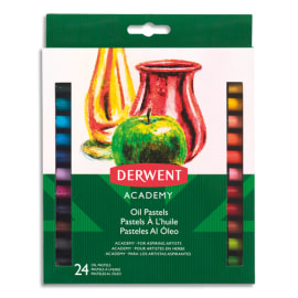 DERWENT ACADEMY Set de 24 pastels à l'huile, couleurs assorties photo du produit