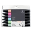 WINSOR & NEWTON Set de 6 PROMARKER BRUSH. Couleurs tons pastel. photo du produit