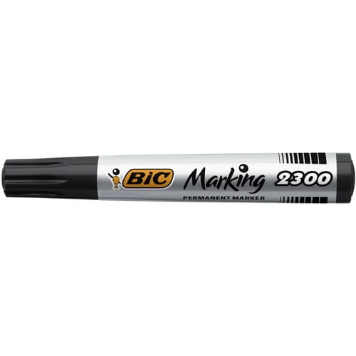 BIC Marking 2300 ECOlutions Marqueurs Permanents à Pointe Moyenne Biseautée - Noir photo du produit Secondaire 2 L