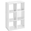 MT INTERNATIONAL Bibliothèque multi-cases 6 cases MT1 élégance coloris Blanc - Dim : L73 x H107 x P33 cm photo du produit