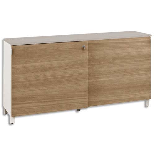 GAUTIER OFFICE Top bois Sunday Gris, pour crédence longueur 160 cm - Dimensions : L160 x H2 x P46 cm photo du produit Principale L