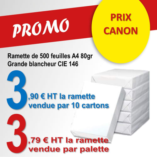 Ramette de 500 feuilles A4 80gr CIE146 - Tarif dégressif photo du produit Principale L