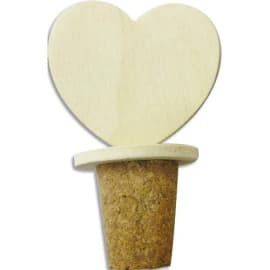 GRAINE CREATIVE Bouchon cœur en bois à décorer, 5 x 3 x 8 cm photo du produit