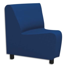 Chauffeuse modulaire d'angle 45D Izar Bleu roi Trevira en tissu polyester, structure métallique photo du produit