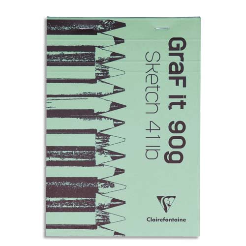 CLAIREFONTAINE Bloc de croquis Graf It format A3 80 pages microperforées 90g photo du produit Principale L