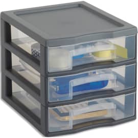 SUNDIS Tour plastique Tower A6+ 3 tiroirs (l x h x p) 21 x 17 x 18 cm photo du produit