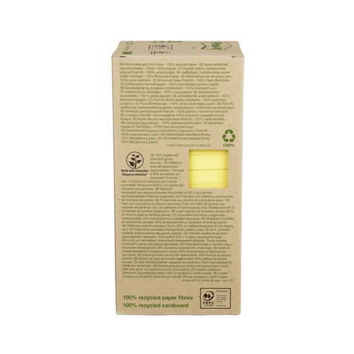 POST-IT Tour 16 blocs 100f 76X76mm 100% recyclé. Coloris Jaune photo du produit Secondaire 2 L