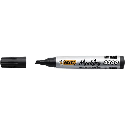 BIC Marking 2300 ECOlutions Marqueurs Permanents à Pointe Moyenne Biseautée - Noir photo du produit Secondaire 3 L