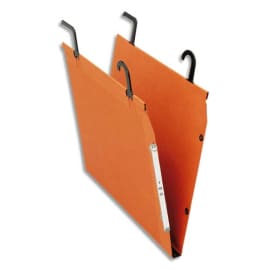 ESSELTE Boîte de 25 dossiers suspendus TMG pour TUBE en kraft 240g. Fond 15, bouton-pression. Orange photo du produit