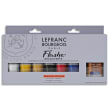 LEFRANC BOURGEOIS Coffret 6 tubes peinture vinylique extra fine ''Flashe'' + vernis liquide mat 120ml photo du produit