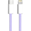 APM C&acirc;ble usb-c / lightning mfi, colors nylon, violet, 1m 600411 photo du produit