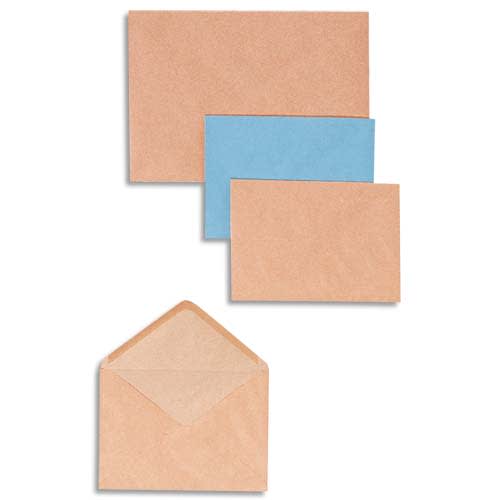 GPV Boîte de 500 enveloppes coloris Bleu gommées 75 grammes format 114x162 C6 photo du produit Principale L