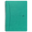 OXFORD Carnet SIGNATURE format A5 couverture souple à spirale 160 pages lignées 7mm. Coloris turquoise photo du produit