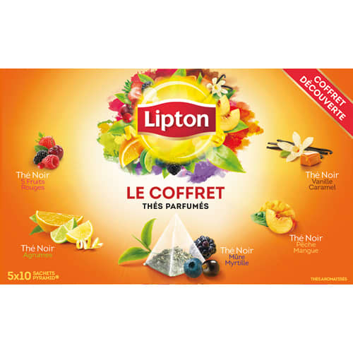 LIPTON Coffret de 50 sachets de thé parfumé photo du produit Principale L