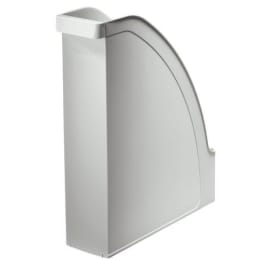 LEITZ Porte-revues Leitz Plus. Dimensions (hxp) : 30 x 27,8 cm - Dos 7,8 cm. Coloris gris photo du produit