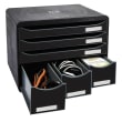 EXACOMPTA Module Store-Box Noir 6 tiroirs en PS, 3 formats A4+ et 3 rangements L35,5 x H27,1 x P27 cm photo du produit Secondaire 2 S